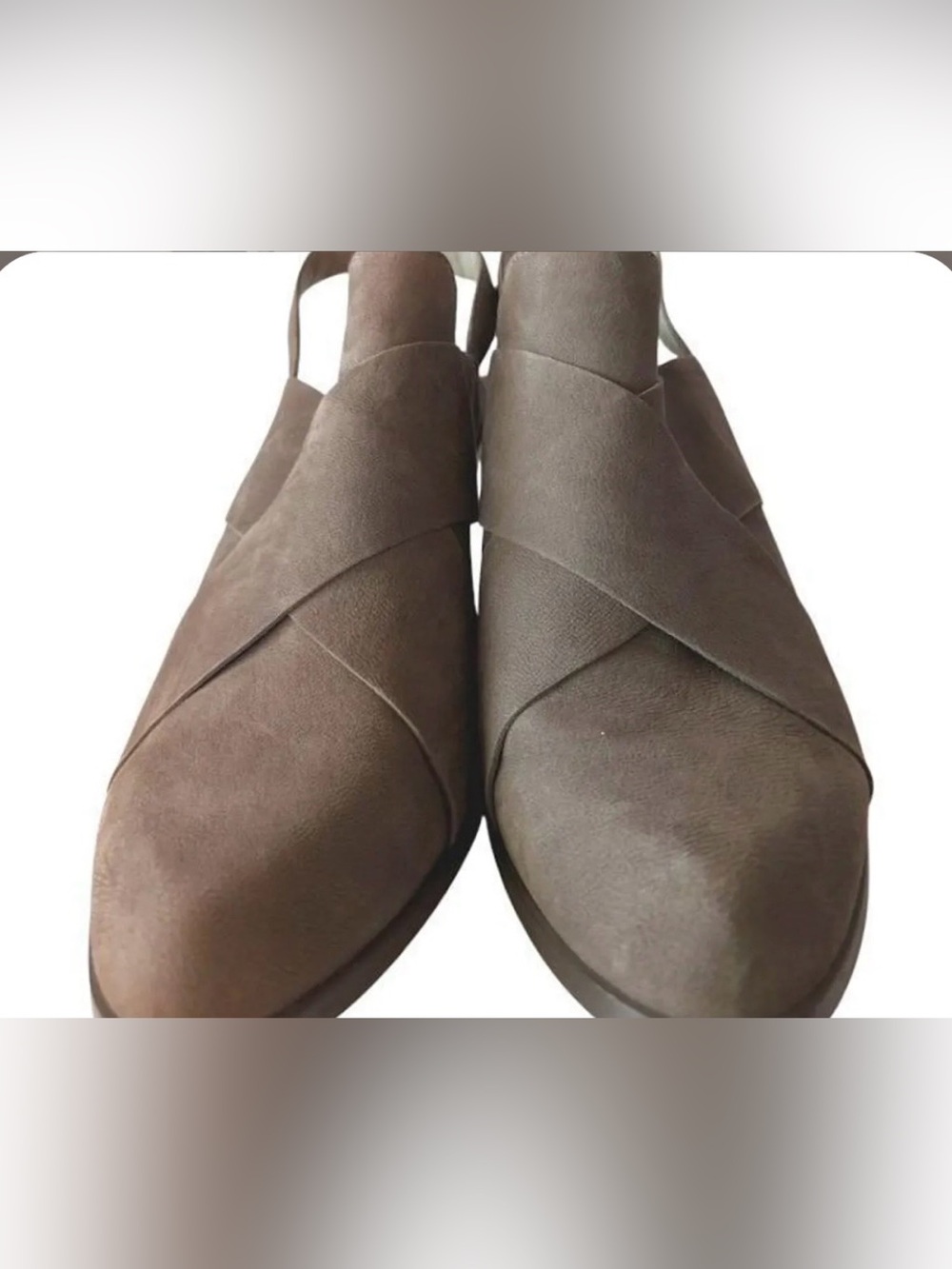 Eileen Fisher Token Slingback Crisscross Bootie - Size 10 - Rye - WORN TWICE - Picture 4 of 4